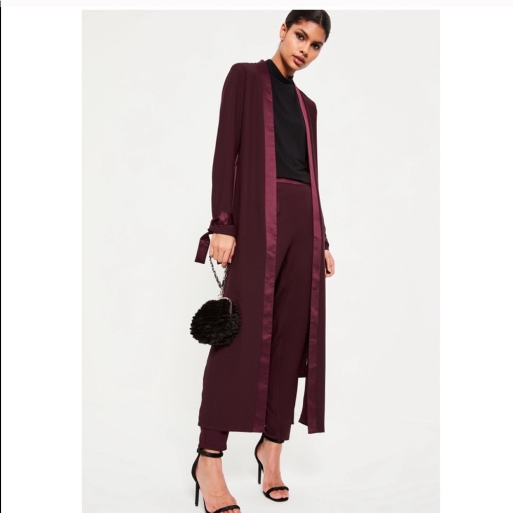 Misguided two piece satin set